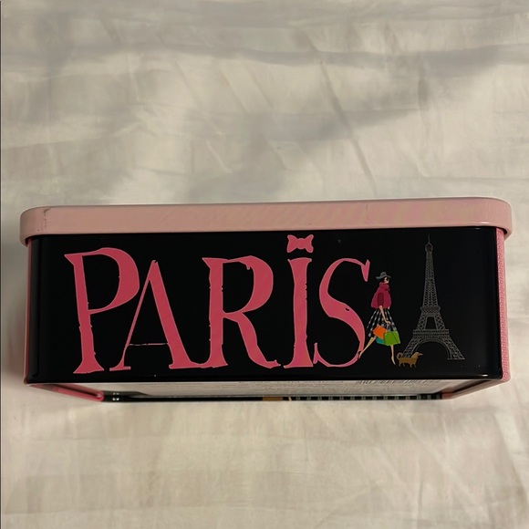 Paris Themed Pink Tin Box - Picture 3 of 8